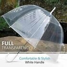 Metallrippen Transparenter Regenschirm mit Apollo-Design und individuellem Logo-Druck