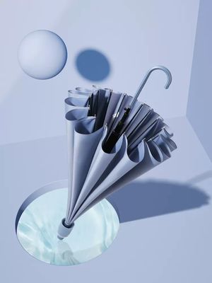 190T Pongee Dichte Druck Logo Langgriff Gerade Regenschirm für Geschäftsgeschenke