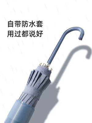 190T Pongee Dichte Druck Logo Langgriff Gerade Regenschirm für Geschäftsgeschenke