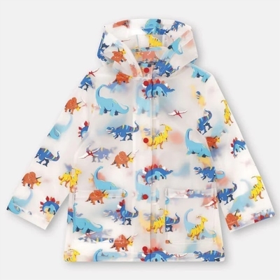Jungen und Mädchen Grundschüler Poncho Regenmantel mit großem Kinderdesign