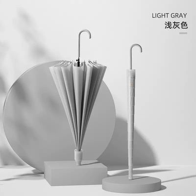 190T Pongee Dichte Druck Logo Langgriff Gerade Regenschirm für Geschäftsgeschenke