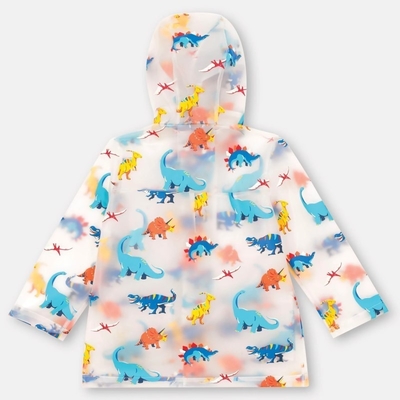 Jungen und Mädchen Grundschüler Poncho Regenmantel mit großem Kinderdesign