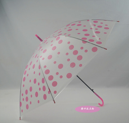 Kreativer Transparenter Regenschirm Kunststoffgriff Gerade Pole Automatisches Werbegeschenk