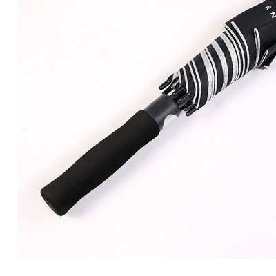 Gebraucht Geschenk Gerade Silber Kleber Schirm mit halbautomatischem Öffnen und Öffnen Durchmesser 90cm