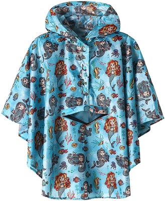 Polyester Regenmantel Zeichentrickfilm Süße Jungen und Mädchen Schulreise Regenbekleidung mit Tasche Bit Poncho