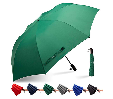 110 cm offener Durchmesser 2 Klappschirm mit Gummi-Gleichgriff und doppelter Glasfaser