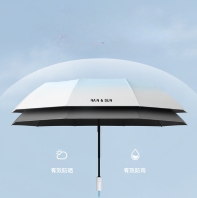 Vollautomatischer Regenschirm 8k Sonne und Regen Doppel-Vinyl-Sonnencreme Dreifach-Großer Regenschirm