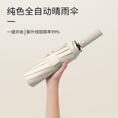 Automatischer Klappschirm 12k Großer Vinyl Sonnencreme zum Sonnenschutz und zur Werbung