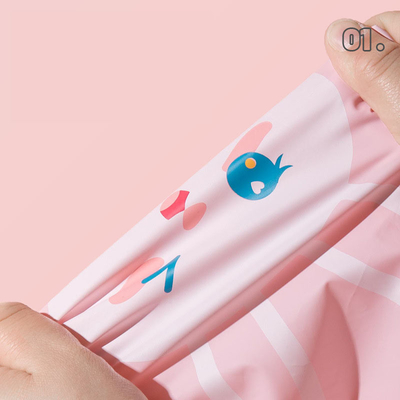 Mädchen Kindergarten Großer Regenmantel mit süßen Zeichentrickfilmen Kaninchen Design EVA Material