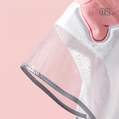 Mädchen Kindergarten Großer Regenmantel mit süßen Zeichentrickfilmen Kaninchen Design EVA Material