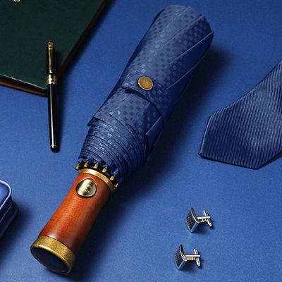 X315 Holzdesign Automatischer Windschutz Dreifachschirm für Männer