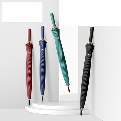 Großer Windschutzschirm 24k automatischer Langgriff im Minimalismus-Stil für Regensturm