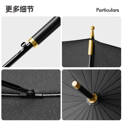 Großer Windschutzschirm 24k automatischer Langgriff im Minimalismus-Stil für Regensturm