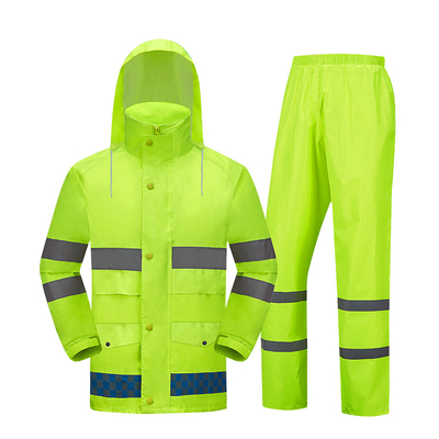 Bubble-Tee-Reflexionsstreifen-Regenanzug mit Kapuze Regenkleidung für Einzelpersonen Regenkleidung