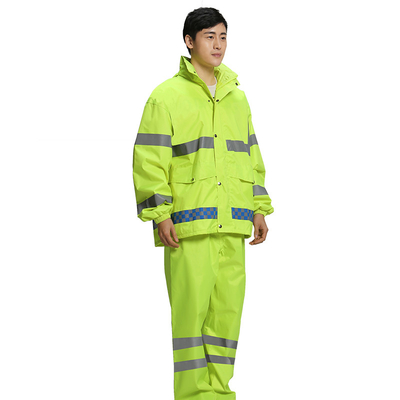 Bubble-Tee-Reflexionsstreifen-Regenanzug mit Kapuze Regenkleidung für Einzelpersonen Regenkleidung
