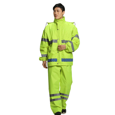 Bubble-Tee-Reflexionsstreifen-Regenanzug mit Kapuze Regenkleidung für Einzelpersonen Regenkleidung