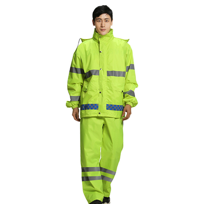 Bubble-Tee-Reflexionsstreifen-Regenanzug mit Kapuze Regenkleidung für Einzelpersonen Regenkleidung