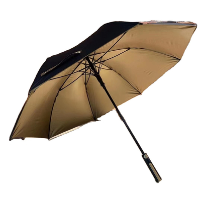 X103 190T PG UV Schutz Goldbeschichtung Winddichtes Golf-Autoschirm für Werbung