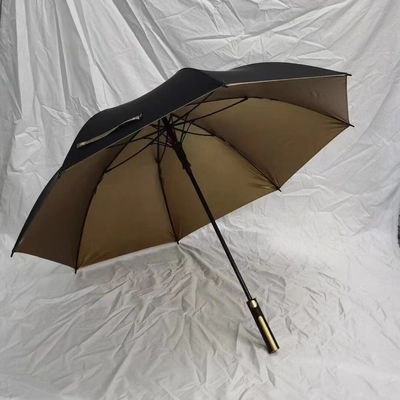 X103 190T PG UV Schutz Goldbeschichtung Winddichtes Golf-Autoschirm für Werbung