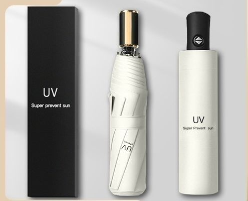 Minimalistischer Design-Stil Automatisch Dreifach Zehn Knochen Falten Sonne Windschutz Schirm