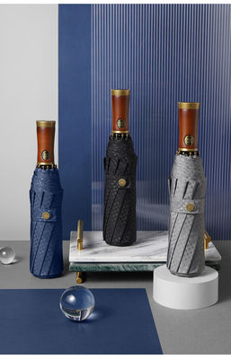 Werbe Schirm für Männer X315 BSCI Automatische Winddichte Luxus Goldene Holzgriff