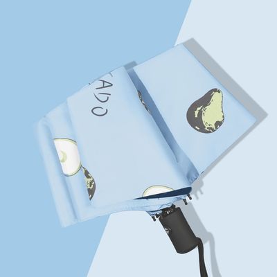 Metallschacht Sonnenregen Kreativer Sonnenschirm mit gedrucktem Logo und manueller Steuerung