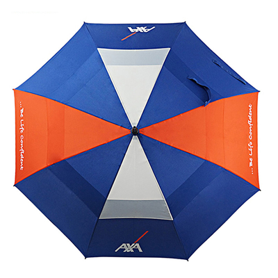 30 Zoll großer Winddichtes Custom Golf Schirm mit Marken-Logo-Drucke und doppelte Schichten