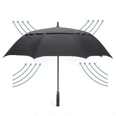 Custom Logo Doppeldachgolfschirm 130cm offener Durchmesser für Werbung und Geschenke