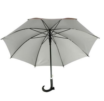 108 cm offener Durchmesser, gerader Regenschirm, mit Wanderstab und reflektierendem Muster.