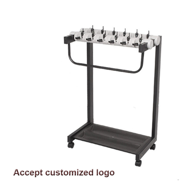 Black Metal Golf Club Push Pull Bike Cart Buggy Trolley Halter Regenschirm Halt für Drogerien