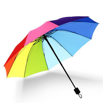 Dreifaltbarer Regenschirm Anpassungsgestelltes Logo Werbe-Regenschirm mit 190T-Nylon-Gewebe