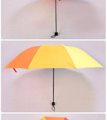 Dreifaltbarer Regenschirm Anpassungsgestelltes Logo Werbe-Regenschirm mit 190T-Nylon-Gewebe