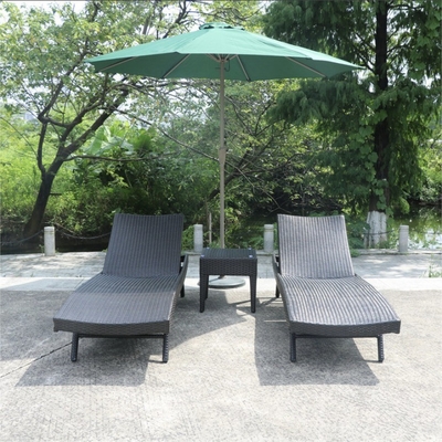 Außen-Rattan-Lounge-Stuhl Klappbalkon Liegestelle für Villa und Schwimmbad