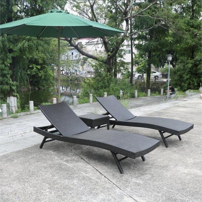 Außen-Rattan-Lounge-Stuhl Klappbalkon Liegestelle für Villa und Schwimmbad