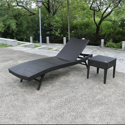 Außen-Rattan-Lounge-Stuhl Klappbalkon Liegestelle für Villa und Schwimmbad