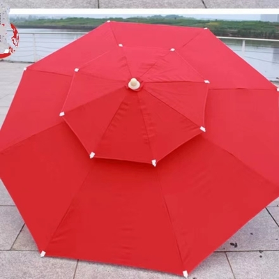 Außenmöbel 2,5-Meter-Doppeltop-Faschenschirm zum Sonnenschutz und Windschutz