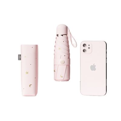 Fünffach-Dachschirm-Muster Tragbarer Kompakt für Frauen Schutz vor Regen und Sonne