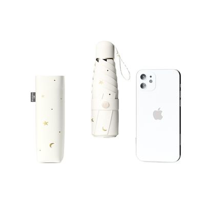 Fünffach-Dachschirm-Muster Tragbarer Kompakt für Frauen Schutz vor Regen und Sonne