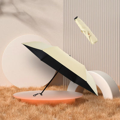 Pongee Material 5K 19 Zoll japanischer Dreifachklappschirm zum Regen- und Sonnenschutz