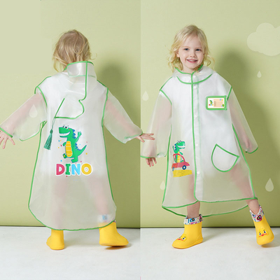Ein-Person-Regenbekleidung Kleiner Dinosaurier-Cartoon-Poncho für Grundschüler