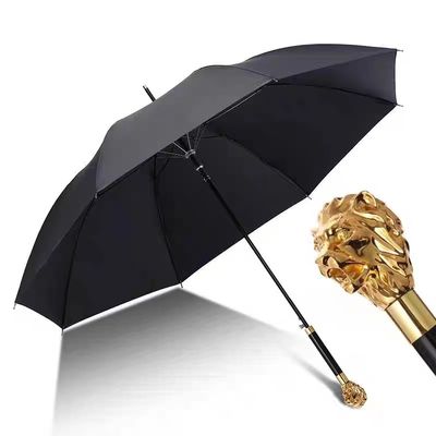 Japanischer Tierkopf Schwarzer Straight Bar Schirm für kreative Persönlichkeiten