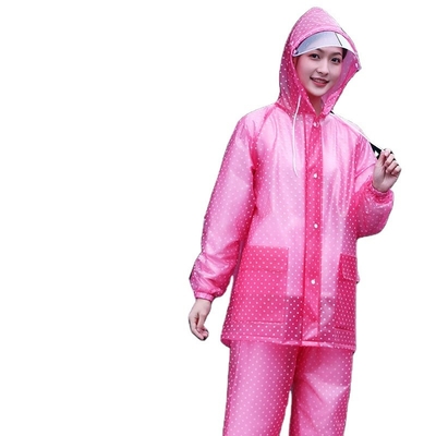 angepasste Farbe RAINWEAR Damen-Split-Regenmantel und Herren-Wasserdichte Regenhose Anzug