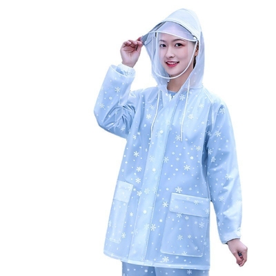 angepasste Farbe RAINWEAR Damen-Split-Regenmantel und Herren-Wasserdichte Regenhose Anzug