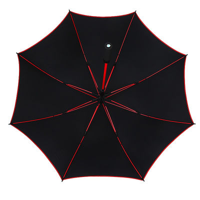 Erwachsene, benutzerdefinierter roter Golfschirm mit Sonnenschutz, wasserdicht und winddicht.