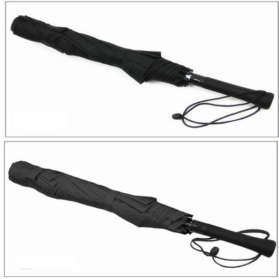 120 cm offener Durchmesser zweifach automatischer Verstärker Regen-Golf-Schirm für die Werbung