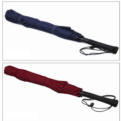 120 cm offener Durchmesser zweifach automatischer Verstärker Regen-Golf-Schirm für die Werbung