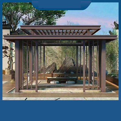 Maßgeschneiderte Villa Innenhof Schatten Moderne Glaspavillon mit einfachen vier Ecken Design