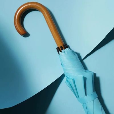 Geschäftsgeschenk 8K 23 Zoll Glasfaserrahmen Gerader Knochen-Schirm mit Ein-Teil-Griff