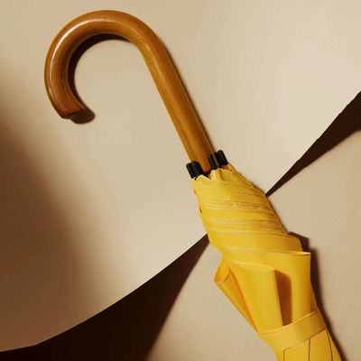 Geschäftsgeschenk 8K 23 Zoll Glasfaserrahmen Gerader Knochen-Schirm mit Ein-Teil-Griff