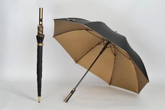 120cm offener Durchmesser X103 UV Schutz Goldbeschichtung Regenschirm für Geschäfte und Golf